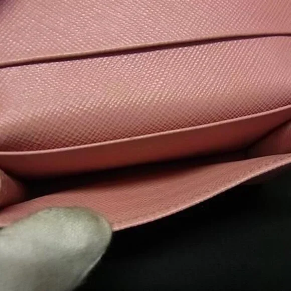 Prada Card Case Business Card Holder 1 Mc122 Petalo Pink Saffiano Leather - Picture 5 of 7